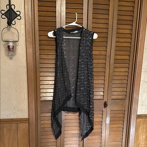 Monoreno Black Sheer Sleeveless Vest